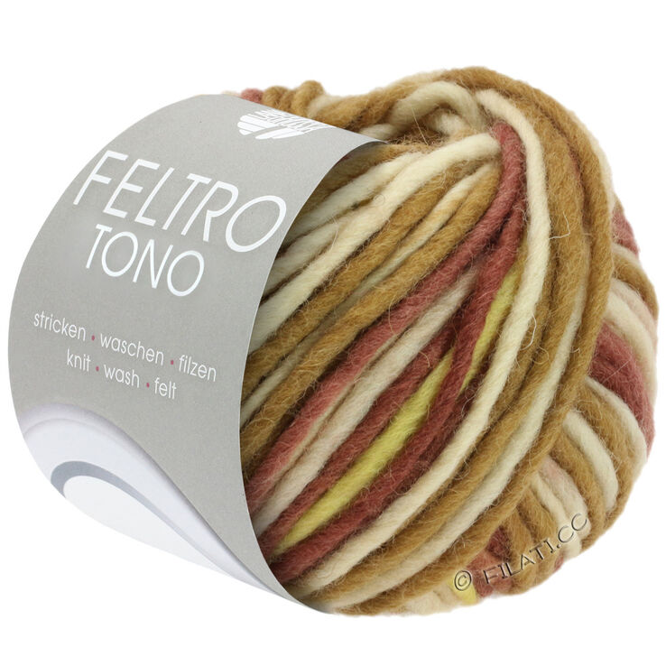 Lana Grossa FELTRO Tono | 1051-gris beige/caqui/amarillo/burdeos/rosa vieja