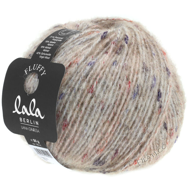 Lana Grossa FLUFFY (lala BERLIN) | 101-naturaleza/beige mezcla