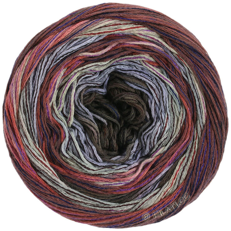 Lana Grossa FRESCO | 01-moca/rojo marrón/rojo naranja/lila/gris