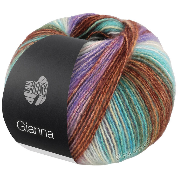 Lana Grossa GIANNA | 01-turquesa/marrón/violeta/rosa/menta/color crudo