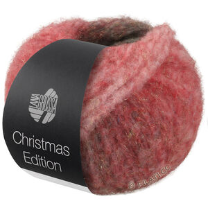 Lana Grossa GIGANTE (Christmas Edition Lurex) | 999-gris/gris blanco/color crudo/Blanco rojo/baya rayado