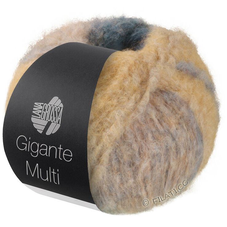 Lana Grossa GIGANTE MULTI | 101-gris azul/beige/gris rojo/mandarina/verde octanaje/gris amarillo