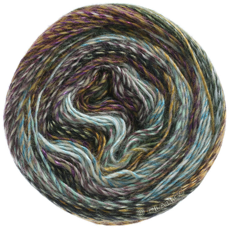 Lana Grossa GIOIA | 101-plata/menta/gris beige/berenjena/gris verde/oro/negro
