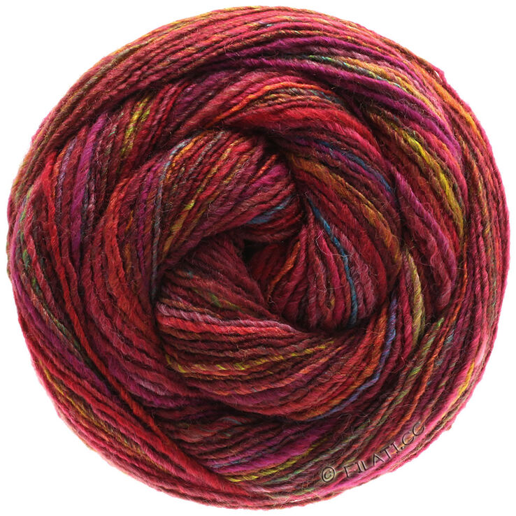Lana Grossa GOMITOLO 200 | 201-rojo purpura/borgoña/esmeralda/cobre/octanaje