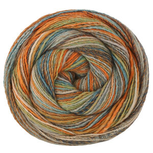 Lana Grossa GOMITOLO DISEGNO | 522-oliva/beige/ocre/gris oscuro/gris claro/turquesa/naranja/menta