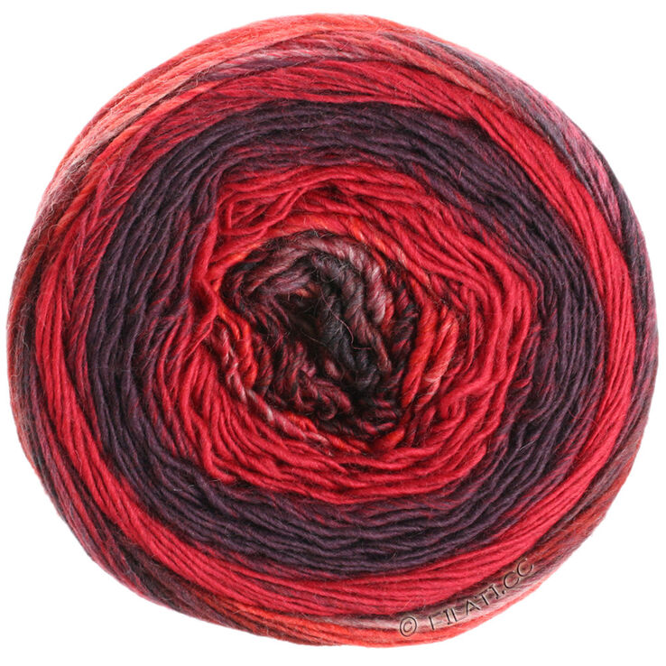 Lana Grossa GOMITOLO FINITO | 551-vino tinto/rojo oscuro/azul violeta
