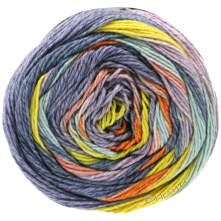 Lana Grossa GOMITOLO LINO | 2011-violeta antigua/salmón/naranja/amarillo/gris azul/azul acero