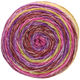 Lana Grossa GOMITOLO MEILENWEIT | 4013-rosa vívida/rojo violeta/marrón rojo/amarillo mostaza/curry