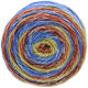 Lana Grossa GOMITOLO MEILENWEIT | 4019-azul/amarillo mostaza/naranja/marrón rojo