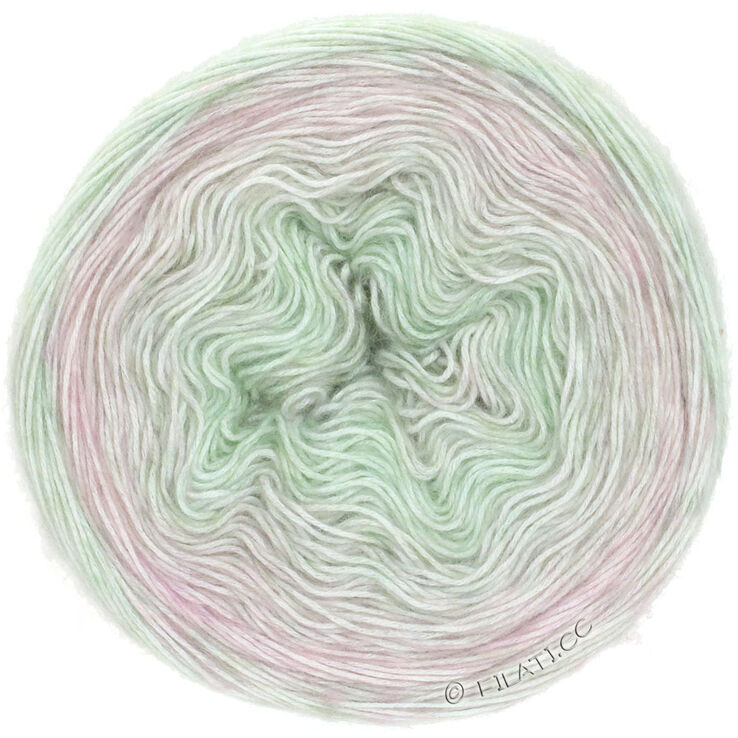 Lana Grossa GOMITOLO PUNO | 01-verde delicado/rosé
