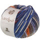 Lana Grossa LANDLUST Naturwolle Print | 102-azul/naranja manchado