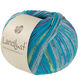 Lana Grossa LANDLUST DIE SOCKENWOLLE | 612-azul turquesa/gris claro/azul/azul claro/verde delicado/Lirios rosa rayado