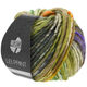Lana Grossa LEI Print | 523-verde musgo/octanaje/color crudo/naranja/purpura/oliva