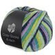 Lana Grossa MEILENWEIT 6-FACH 150g Cosy Socks Multi Stripes | 2202-lavanda/azul negro/turquesa/pistacho/verde opalo