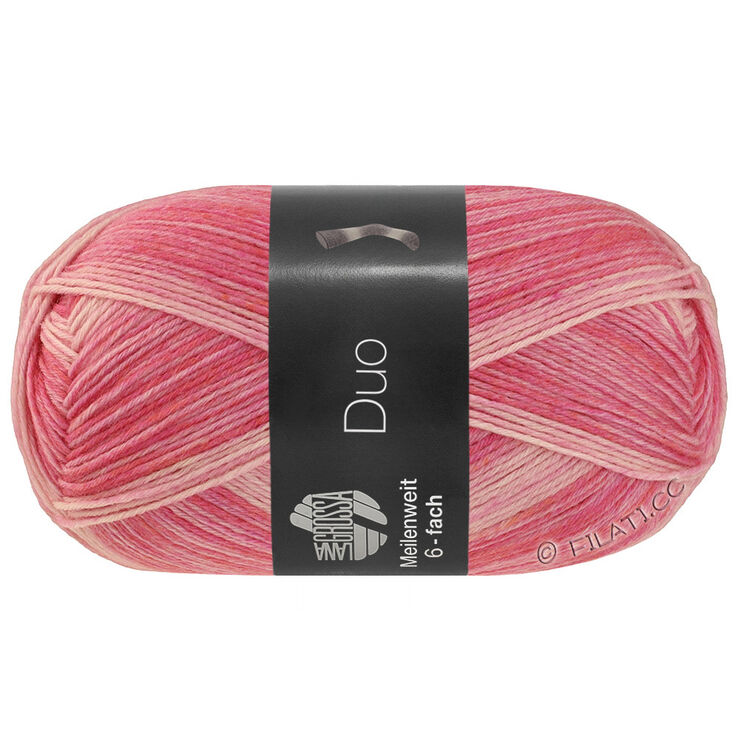 Lana Grossa MEILENWEIT 6-FACH 150g Duo | 9722-rosa vívida/rosa