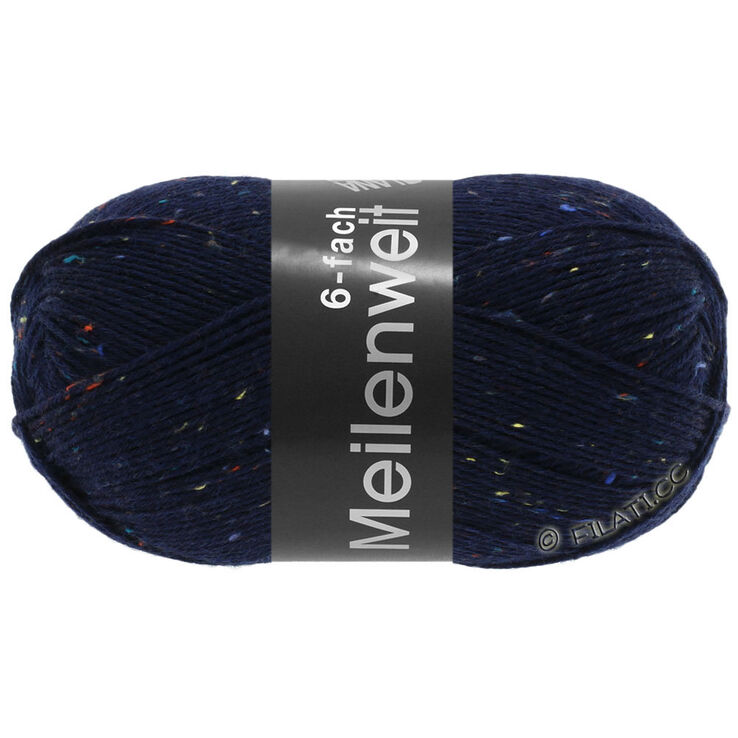 Lana Grossa MEILENWEIT 6-FACH 150g Mouliné/Tweed | 8816-azul noche mezcla
