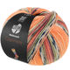 Lana Grossa MEILENWEIT 100g Cashmere Pista | 141-naranja/gris claro/gris oscuro/marrón anaranjado/verde claro/brezo/zarzamora/gris marrón rayado