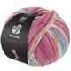 Lana Grossa MEILENWEIT 100g Cashmere Pista | 146-Fucsia claro/fucsia oscuro/blanco/ocre/turquesa/azul claro rayado