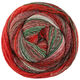 Lana Grossa GOMITOLO (Christmas Edition Lurex) | 120-gris rojo/Blanco rojo/color crudo/verde oscuro/gris verde/verde rojo/rojo oscuro/jade/rojo rayado