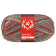 Lana Grossa MEILENWEIT 100g Merino Christmas Lurex | 6810-blanco/verde oscuro/marrón oscuro/naranja/verde claro