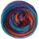Lana Grossa MEILENWEIT 100g Color Mix Multi | 8019-naranja/marrón oscuro/tinta azul/real/turquesa/purpura/rojo violeta