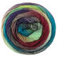 Lana Grossa MEILENWEIT 100g Color Mix Multi | 8023-turrón/rojo marrón/gris púrpura/verde pastel/menta/octanaje/esmeralda