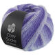 Lana Grossa MEILENWEIT 100g Cosy Socks Soft Stripes | 101-azul violeta/azul violeta/Violeta pálido/blanco