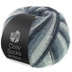 Lana Grossa MEILENWEIT 100g Cosy Socks Soft Stripes | 104-antracita/gris oscuro/gris ratón/gris claro