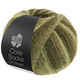 Lana Grossa MEILENWEIT 100g Cosy Socks Soft Stripes | 107-verde claro/verde reseda/gris verde/verde musgo