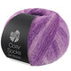 Lana Grossa MEILENWEIT 100g Cosy Socks Soft Stripes | 114-púrpura palido/purpura/violeta