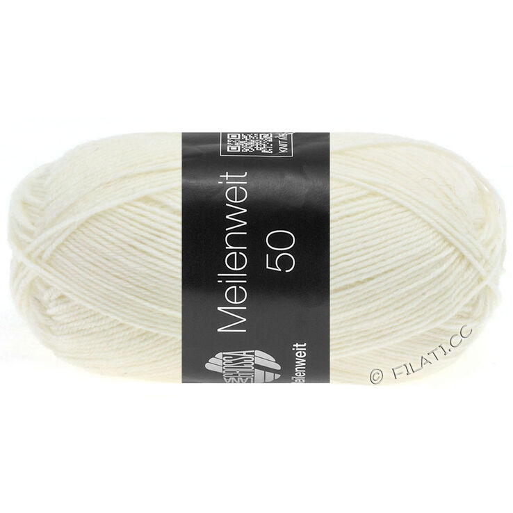 Lana Grossa MEILENWEIT 50g | 1101-blanco