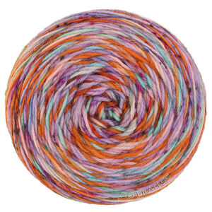 Lana Grossa MEILENWEIT 100g Merino Hand-dyed | 36-lila/calabaza naranja/magenta/turquesa claro/rosa delicada