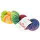 Lana Grossa MEILENWEIT 100g Merino Hand-dyed | 409-verde amarillento/verde oscuro/herrumbre/naranja/limón/gris violeta/violeta antigua/gris verde
