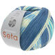 Lana Grossa MEILENWEIT 100g Seta Adriana | 3241-octanaje/blanco/turquesa/gris azul/azul claro