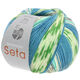 Lana Grossa MEILENWEIT 100g Seta Adriana | 3244-octanaje/blanco/turquesa/gris/verde