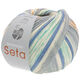 Lana Grossa MEILENWEIT 100g Seta Adriana | 3251-gris claro/gris/blanco/gris azul/turquesa/albaricoque/herrumbre
