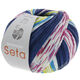 Lana Grossa MEILENWEIT 100g Seta Adriana | 3252-tinta/azul noche/blanco/fucsia/turquesa azulado/limón