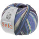Lana Grossa MEILENWEIT 100g Seta Giappone | 3385-azul violeta/blanco/oliva/azul celeste/gris/púrpura azulado/verde