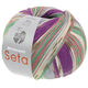 Lana Grossa MEILENWEIT 100g Seta Giappone | 3389-azul violeta/blanco/oliva/azul claro/jade/rosa vieja/gris claro
