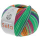Lana Grossa MEILENWEIT 100g Seta Hokkaido | 3586-verde oscuro/blanco/naranja/oliva oscuro/jade/rojo violeta/azul violeta