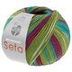 Lana Grossa MEILENWEIT 100g Seta Hokkaido | 3587-manzana verde/esmeralda/azul turquesa/rojo violeta/blanco/borgoña