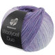 Lana Grossa MEILENWEIT 100g Woolycell Duo | 6004-rojo violeta/gris violeta/jeans