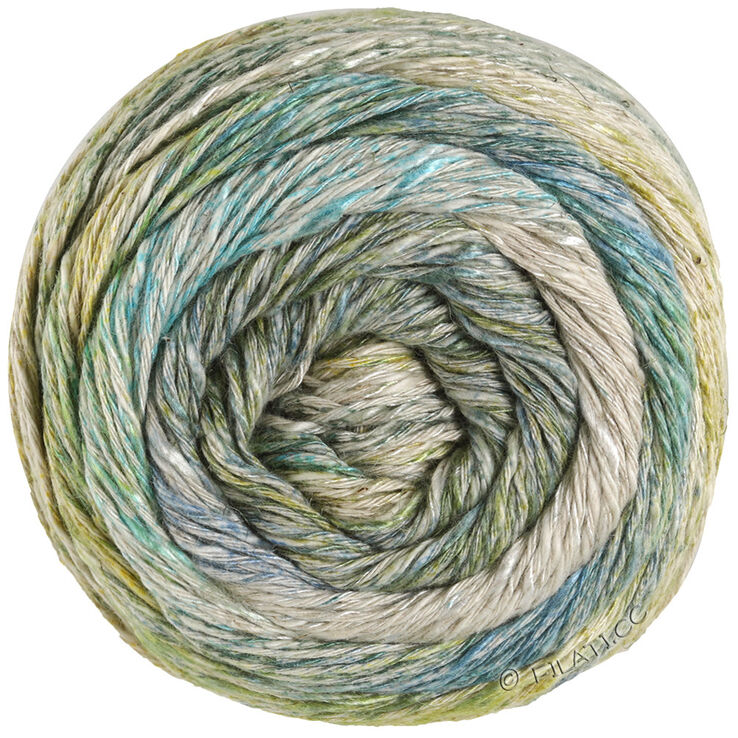 Lana Grossa MOSAICO (Linea Pura) | 001-verde amarillento/gris verde/naturaleza/jade/turquesa/jeans/gris azul