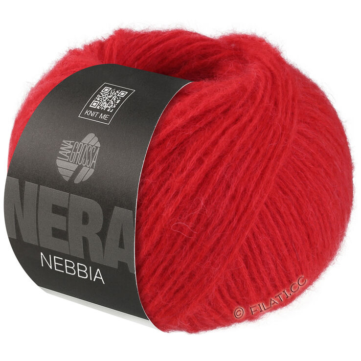 Lana Grossa NEBBIA (Nera) | 02-rojo brillante