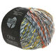 Lana Grossa ONLY TWEED | 109-gris claro/gris oscuro/frambuesa/verde amarillento