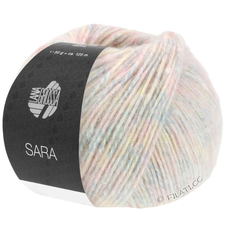 Lana Grossa SARA | 23-rosé/vainilla/azul pastel mezcla