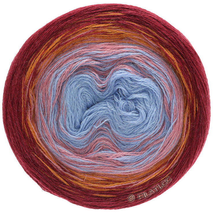 Lana Grossa SHADES OF ALPACA SILK | 301-azul claro/azul/rosa/naranja/burdeos