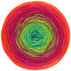 Lana Grossa SHADES OF COTTON | 101-naranja/rojo/ciclamino/verde amarillento/turquesa