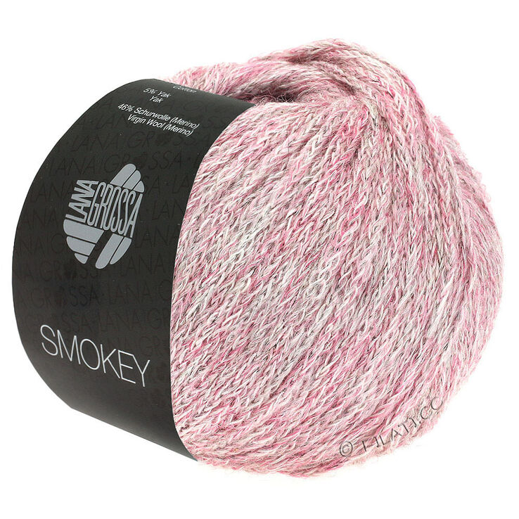 Lana Grossa SMOKEY | 201-rosa vieja/naturaleza/gris