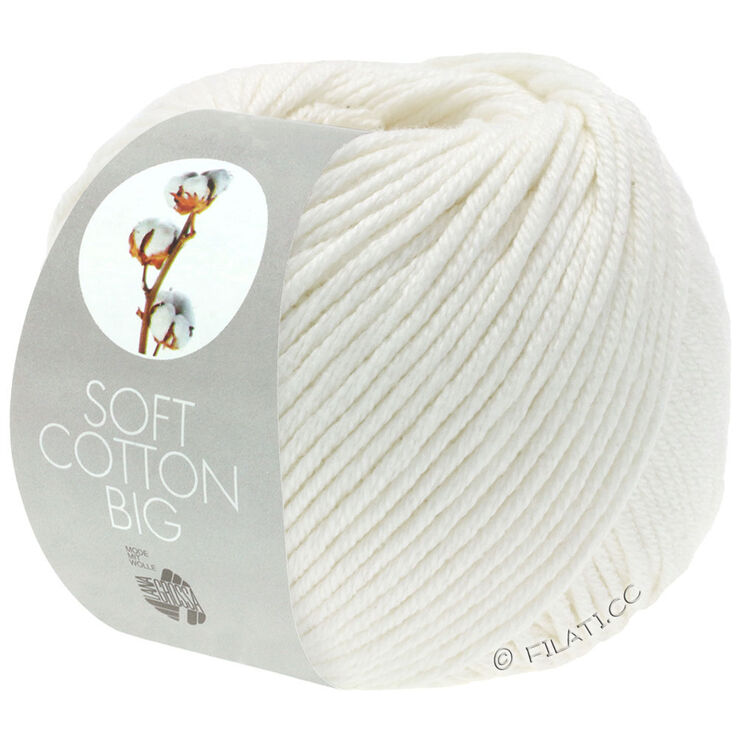 Lana Grossa SOFT COTTON Big | 01-blanco